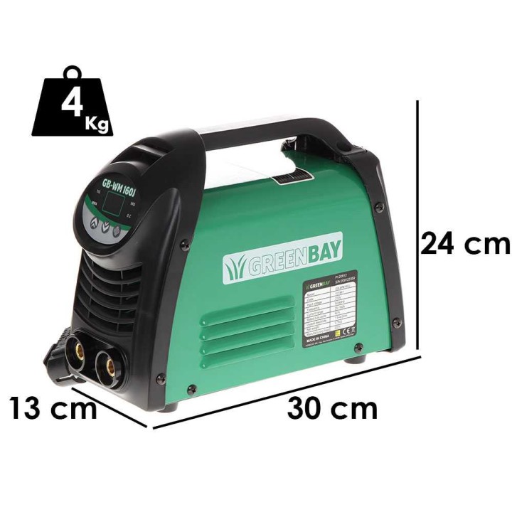 GreenBay GB-WM 160J MMA-hitsausinvertteri, 20–160 A, 230 V