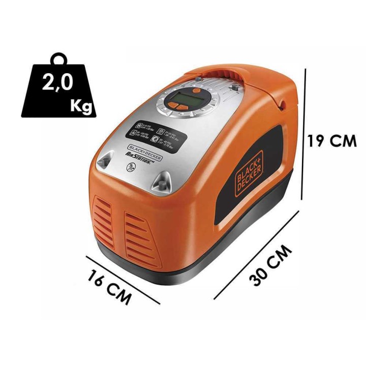 Black & Decker ASI300-QS sähkökompressori, 11 bar, 230 V ja 12 V