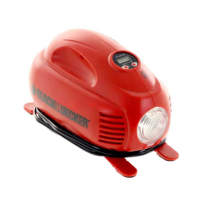 Black & Decker ASI200-XJ kannettava öljytön kompressori, 12 V, enintään 8 bar