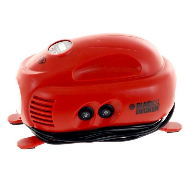 Black & Decker ASI200-XJ kannettava öljytön kompressori, 12 V, enintään 8 bar