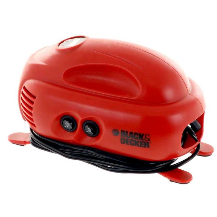 Black & Decker ASI200-XJ kannettava öljytön kompressori, 12 V, enintään 8 bar