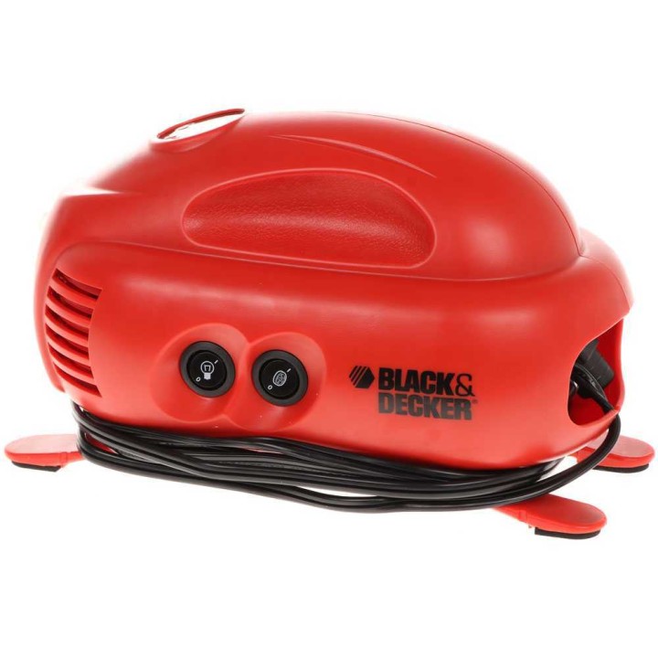 Black & Decker ASI200-XJ kannettava öljytön kompressori, 12 V, enintään 8 bar