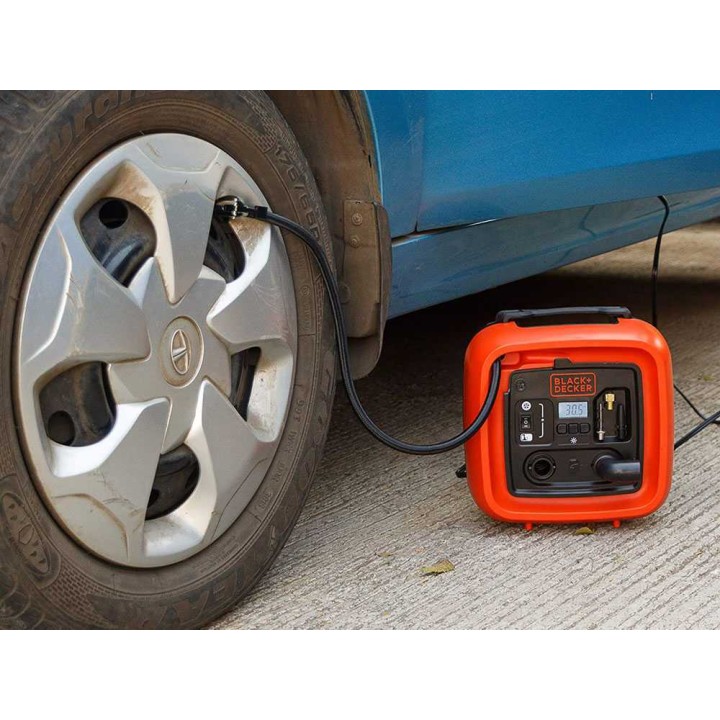 Black & Decker ASI400-XJ kannettava ilmakompressori, 12 V, 11 bar