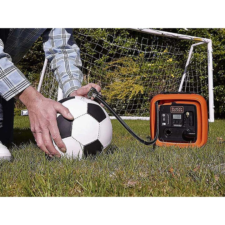 Black & Decker ASI400-XJ kannettava ilmakompressori, 12 V, 11 bar