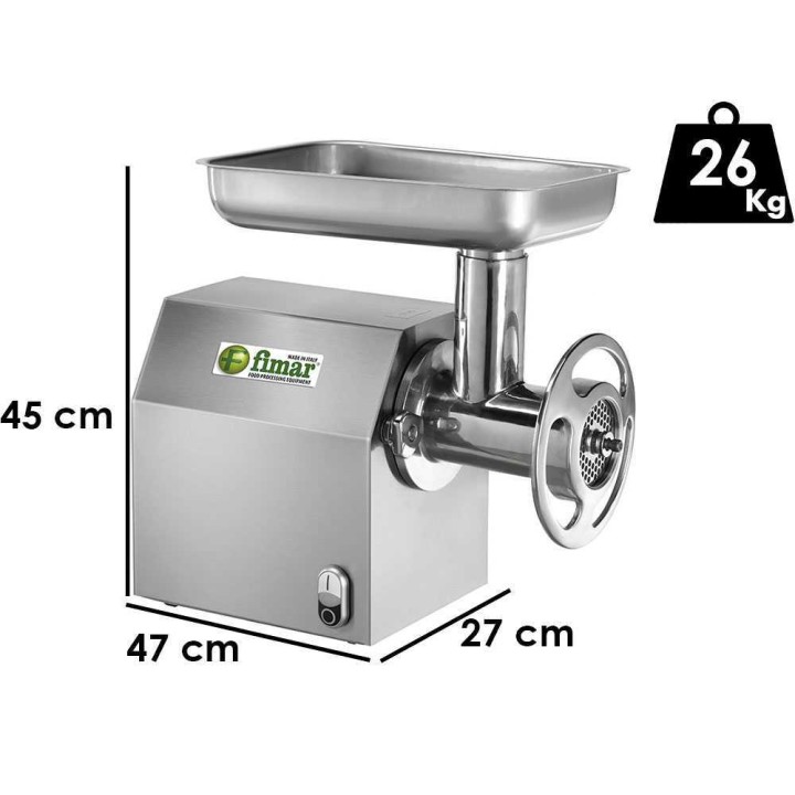Fimar TC22C sähköinen lihamylly, 1 100 W, 400 V, alumiininen jauhatusryhmä