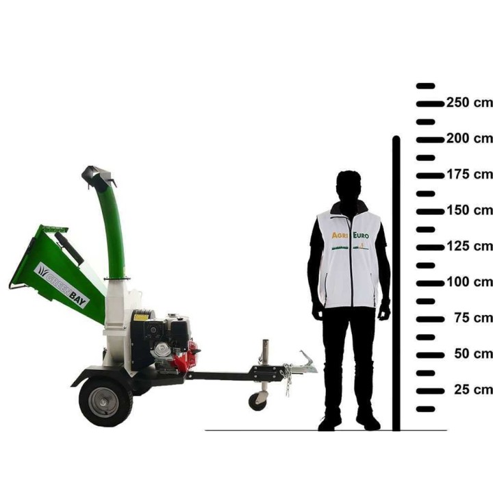 GreenBay GB-WDC 120 HE biotriturattori oksille, Honda GX390, 13 HP, 90 mm