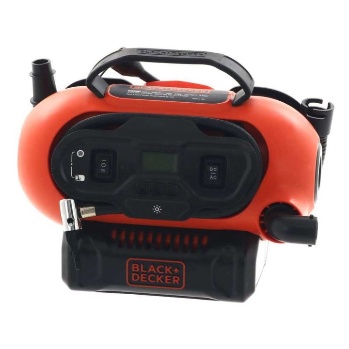 Black & Decker BDCINF18N-QS kannettava öljytön ilmakompressori, 11 bar, 12 V ja 230 V