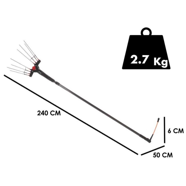 Castellari Vertigo Carbon L 12V oliivinkorjuukampa, 240–320 cm