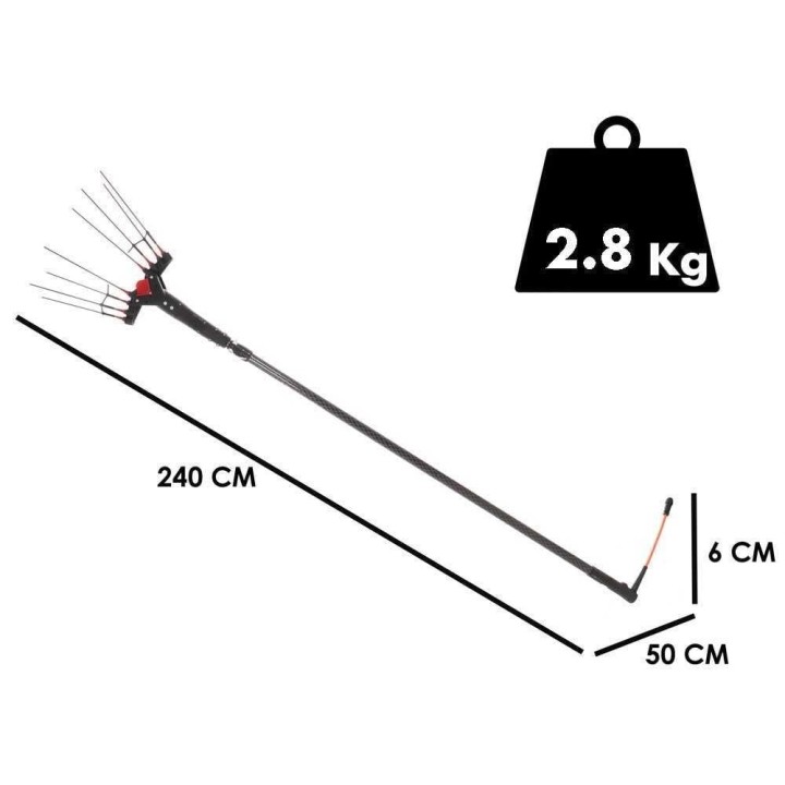 Castellari Vertigo Carbon L 30V oliivinkorjuukampa, 240–320 cm, 500 W