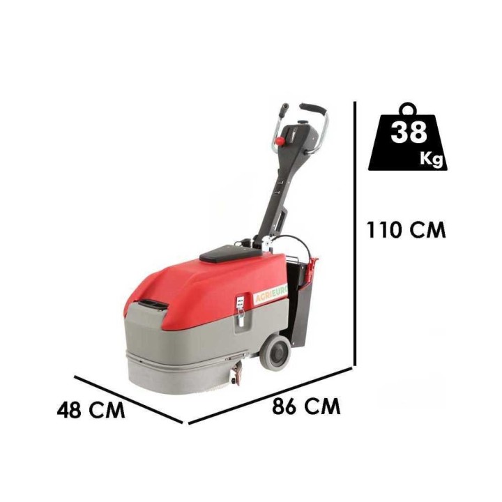 U.T. LP-350-B akkukäyttöinen lattianpesukone, 35 cm, 24 V