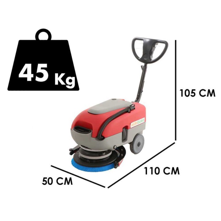 U.T. LP-430-B akkukäyttöinen lattianpesukone, 43 cm, 24 V