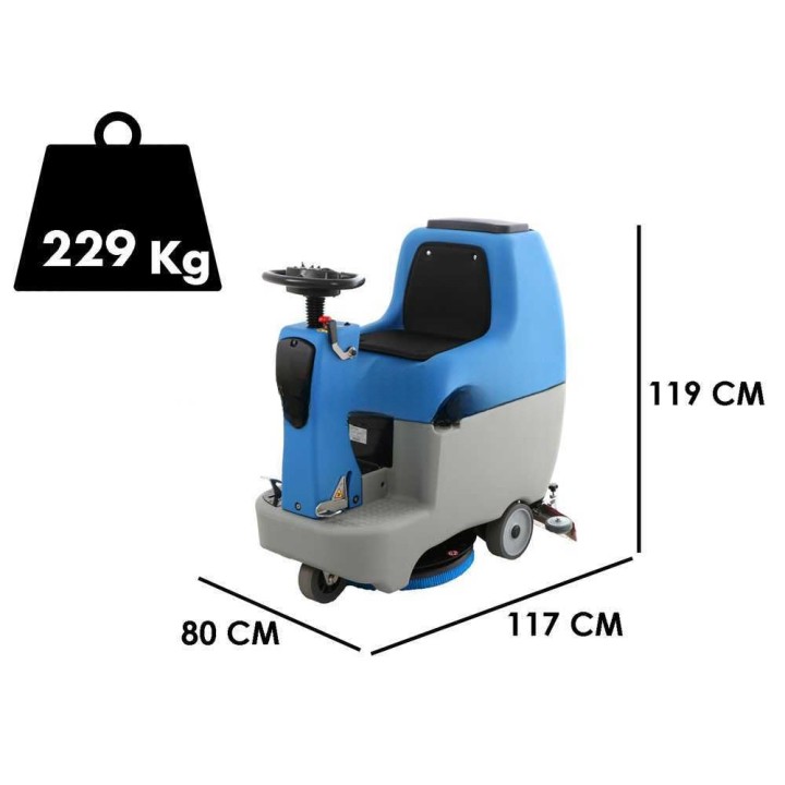 Fiorentini U.B. ECOSTAR55 ajettava lattianpesukone, 48 V, 55 cm, 90/92 l