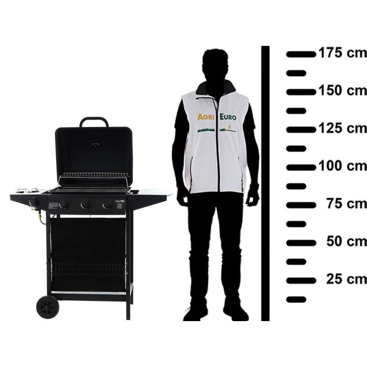 Royal Food RF-GB BPC 3+1 kaasugrilli, 3 poltinta, sivukeitin, 1 776 cm²