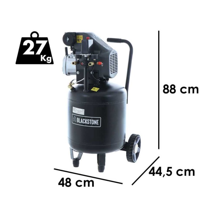 BlackStone V-LBC 50-20 pystymallinen sähkökompressori, 50 l, 8 bar, 2 HP