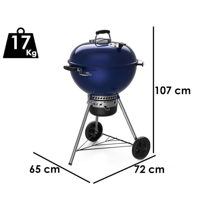 Weber Master Touch GBS C-5750 Deep Ocean Blue hiiligrilli, 57 cm