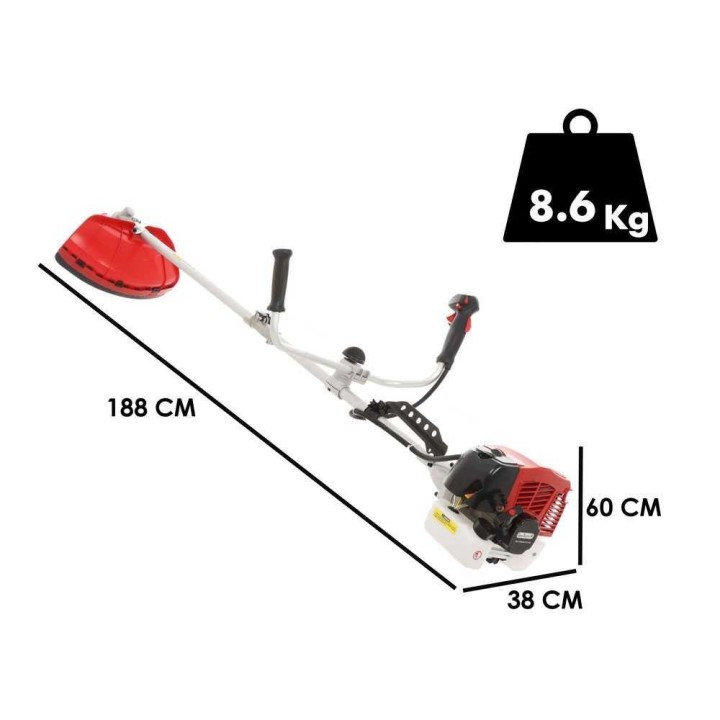 GeoTech GT-2 58 D bensiinikäyttöinen raivaussaha, 58 cm³, 3,2 HP, kaksoiskahva