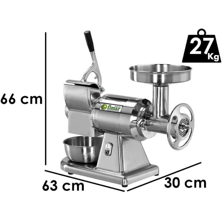 Fimar TC22AE yhdistetty lihamylly ja raastin, 1 100 W, 230 V
