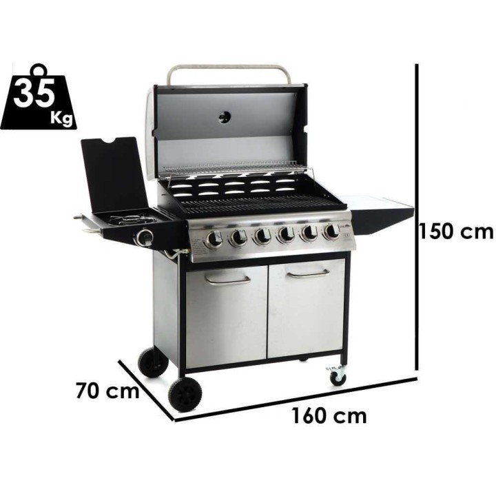 Royal Food RF-GB MBPC 6+1 kaasugrilli, 6 poltinta, 15 kW