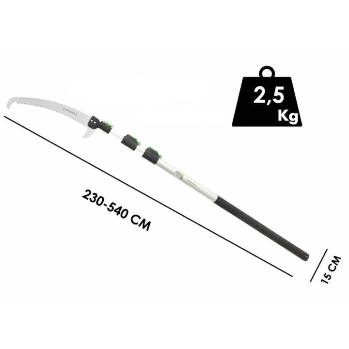 Verdemax segakärki teleskooppivarrella, 38 cm, 190–500 cm