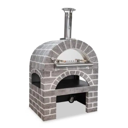 Pulcinella Stone Grigio puulämmitteinen pizzauuni 4 pizzaa ulkokäyttöön