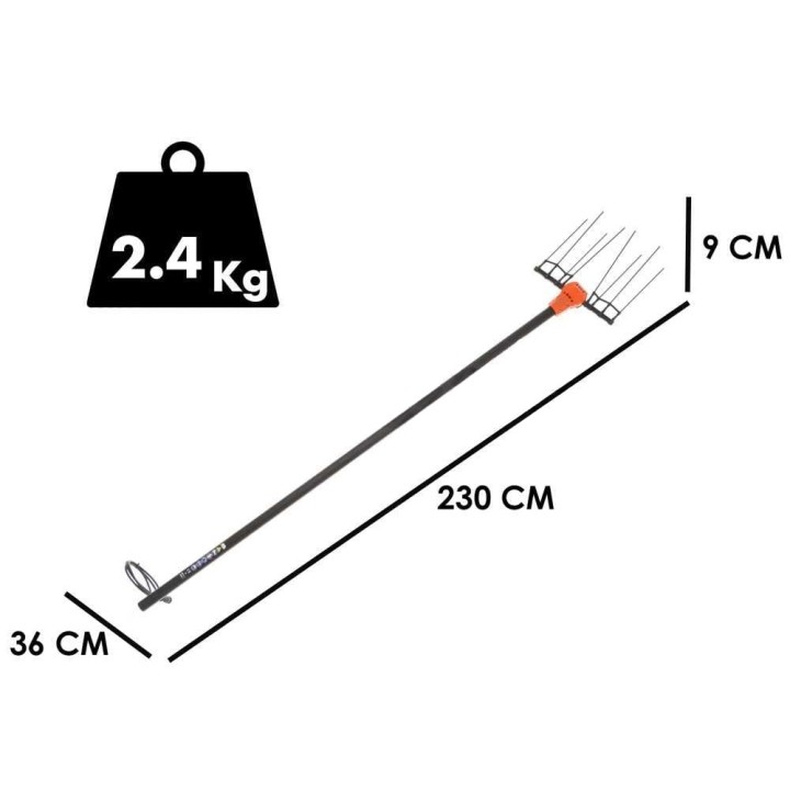 Jolly Italia V50X oliivinkorjuulaite, 36 V, 600 W, 230 cm:n kiinteä varsi