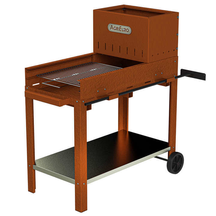 Flipper 50 puu ja hiiligrilli corten teräs 45 50 cm