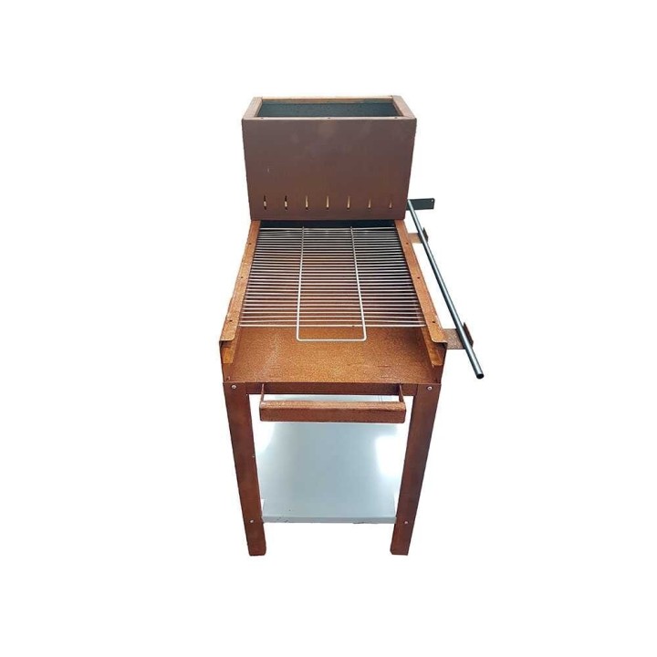 Flipper 50 puu- ja hiiligrilli, corten-teräs, 45 × 50 cm