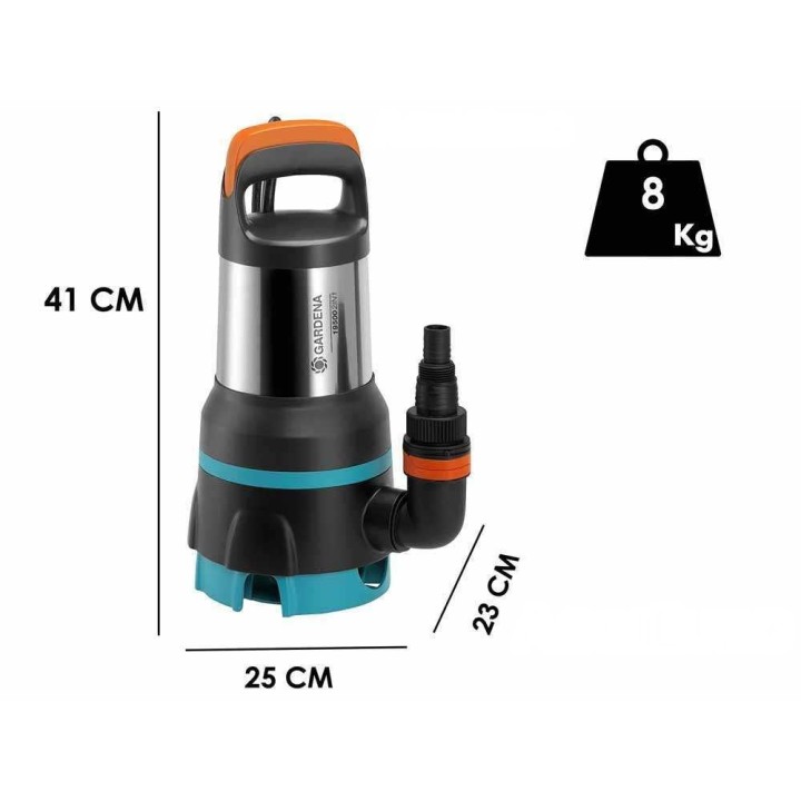 Gardena Acquasensor 19500 uppopumppu puhtaalle ja likavedelle, 860 W