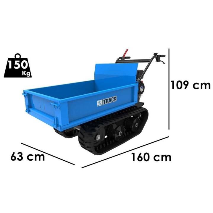 Campagnola MC 658 Track telaketjukompressori ja lavamoduuli, 7 HP, 300 kg