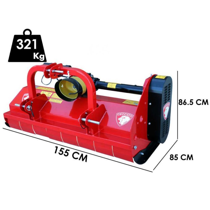 Ceccato Trincione 380 T1400F ruohosilppuri traktorille, 140 cm, kiinteä kiinnitys