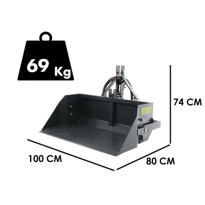 BlackStone B-PAL H 100 hydraulinen takalana traktoriin, 100 cm, 400 kg