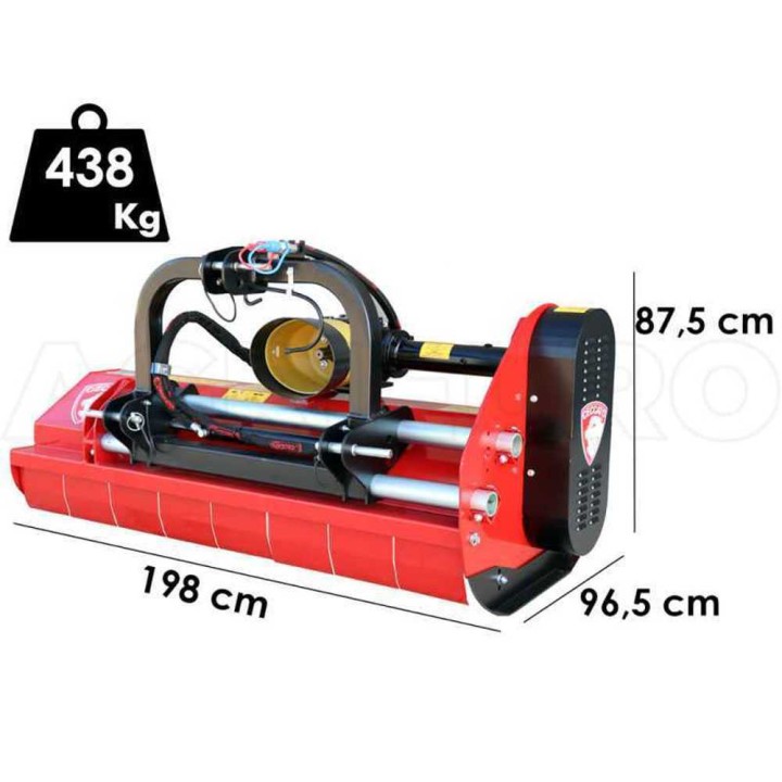 Ceccato Trincione 380 - T1800ID traktorimurskain, 180 cm, hydraulinen sivusiirto