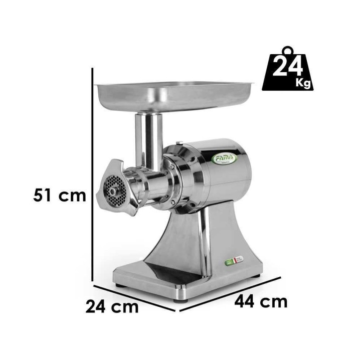 Fama TS22 sähköinen lihamylly, 1 100 W, 230 V, ruostumaton jauhatusyksikkö