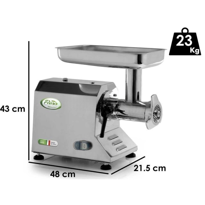 Fama TIK12 UNIKO -lihamylly, ruostumaton teräs, 750 W, 230 V, 200 kg/h