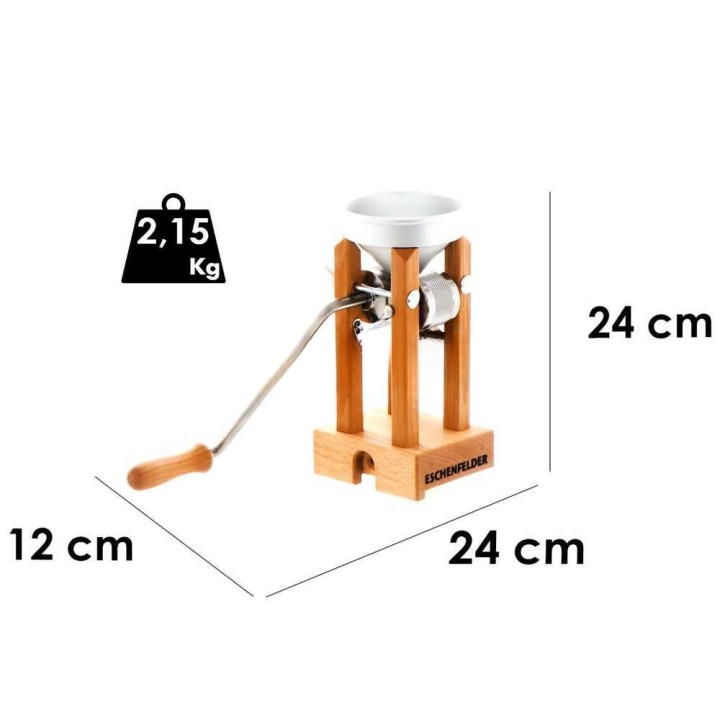 Eschenfelder 1200 alumiininen hiutalemylly, käsikäyttöinen, 150 g/min
