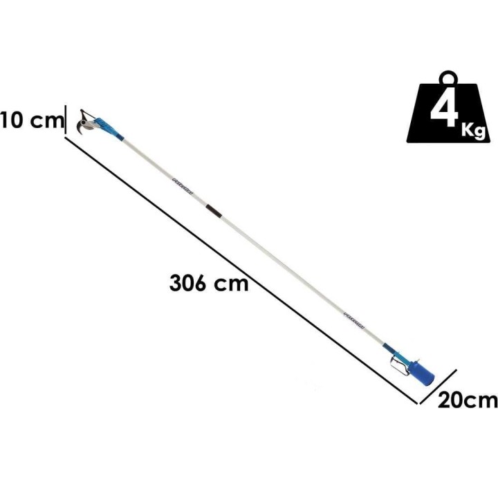 Paterlini Ara 8/U paineilmatoimiset oksasakset varrella, 2,5 m, 50 mm
