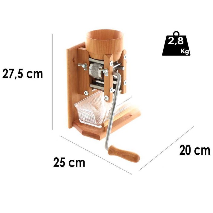 Eschenfelder 1230 faggio hiutalemylly, 150 g/min, pyökkipuu, ruostumattomat telat