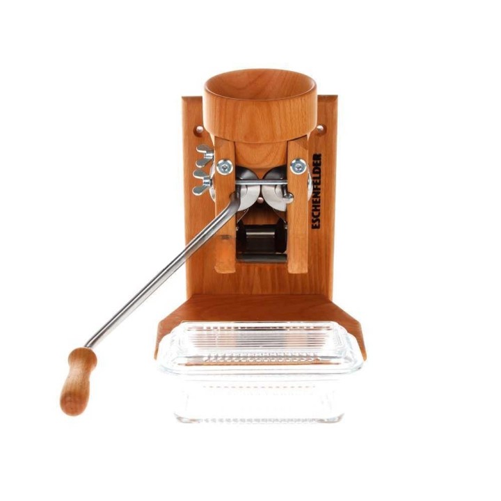 Eschenfelder 1230 faggio hiutalemylly, 150 g/min, pyökkipuu, ruostumattomat telat