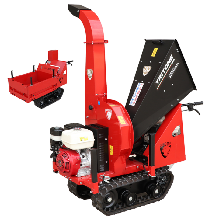 Tritone Monster BIG CINGO biotriturattori Honda GX390 telaketjut 80 mm 350 kg
