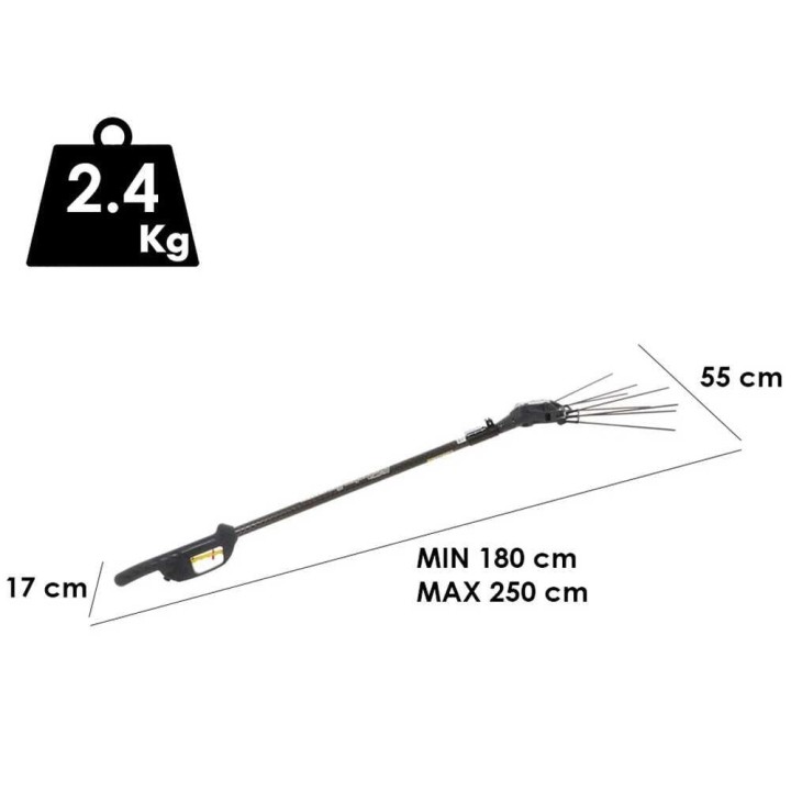 Zanon Karbonium PRO AL 200 akkukäyttöinen oliivinkerääjä, 170–250 cm, 250 W