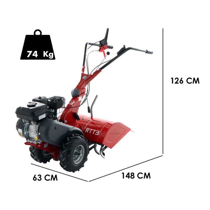 Eurosystems RTT 3 -jyrsin, Briggs & Stratton CR950, 7 HP, 60 cm, 2+1 vaihdetta