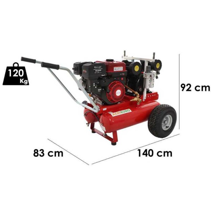 Texas 900 polttomoottorikompressori, Sbaraglia SC420, 14 HP, 900 l/min, 12 bar