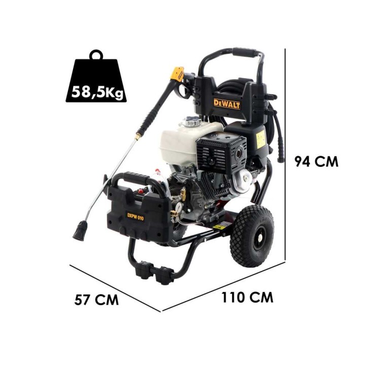 DeWalt DXPW 010E bensiinikäyttöinen painepesuri, 250 bar, 900 l/h, Honda GX390