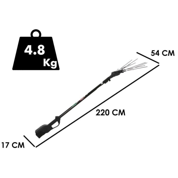 Zanon Albatros PRATIK C/AL 300 oliivinkerääjä, litiumakut, 600 W, teleskooppivarsi 220–350 cm
