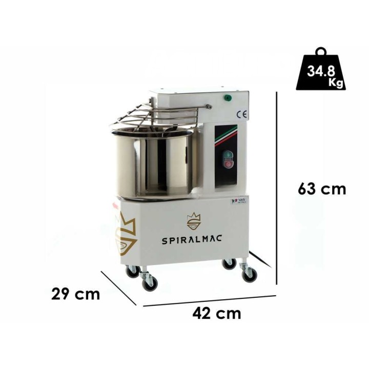 SPIRALMAC SV8 spiraalivatkain taikinoille, 8 kg, 10 l, 230 V