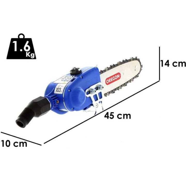 Paterlini Jack PA 8" 1/4 paineilmatoiminen oksasaha, 20 cm, 400 l/min
