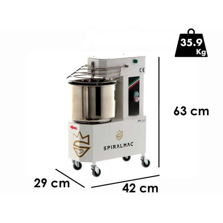 SPIRALMAC SV8VV spiraalitaikinakone, 8 kg, 10 nopeutta, 550 W, 230 V