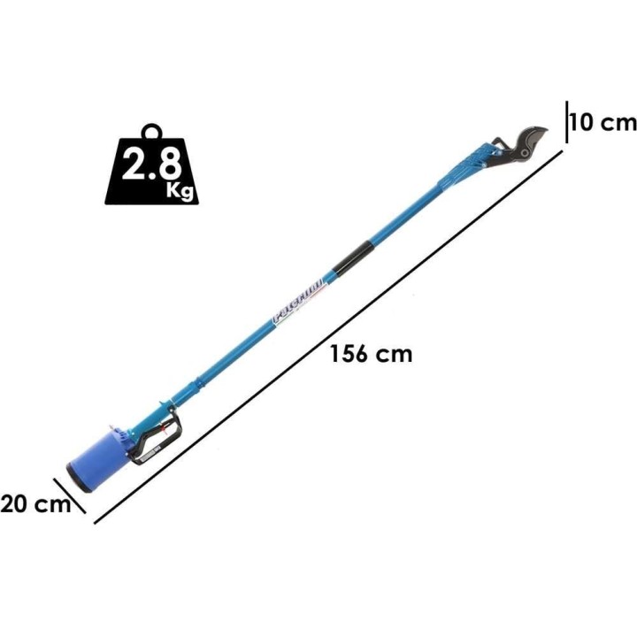 Paterlini Ara 8/D pneumaattiset oksasakset jatkovarrella, 50 mm, 10 bar