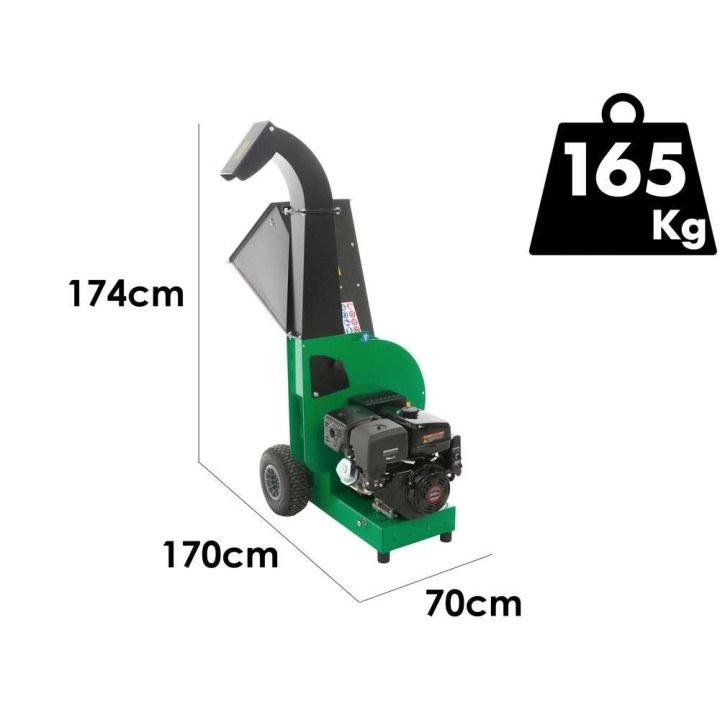 Seven Italy BIGCH420 biotrituratori oksille, Loncin G420F, 15 HP, sähkökäynnistys
