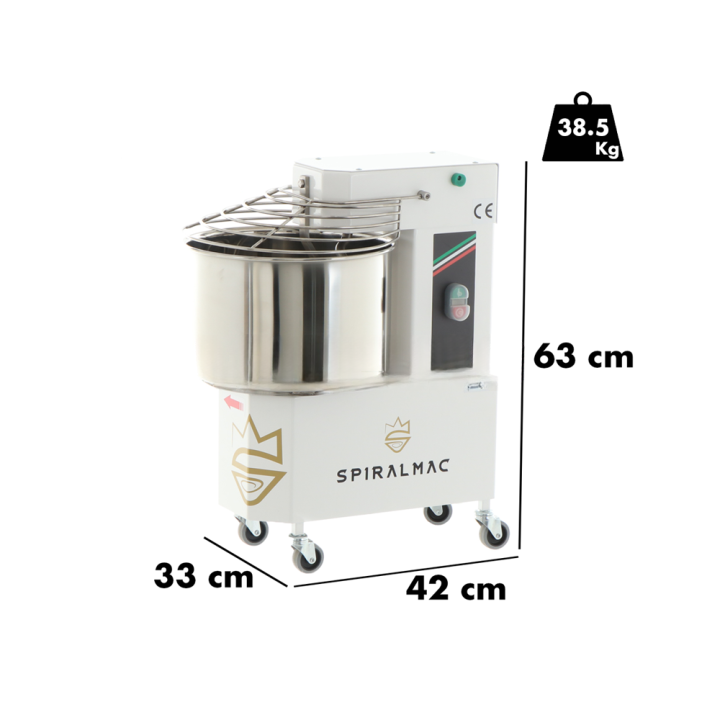 SPIRALMAC SV12VV spiraalivaivaaja, 12 kg, 10 nopeutta, 0,75 HP, 230 V